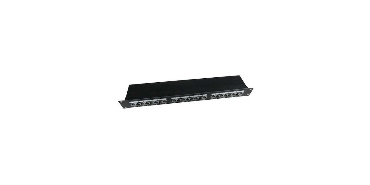 Patch panel Gembird 24 porturi NPP-C524-002, Cat5e, 1U pentru rack 19", negru...