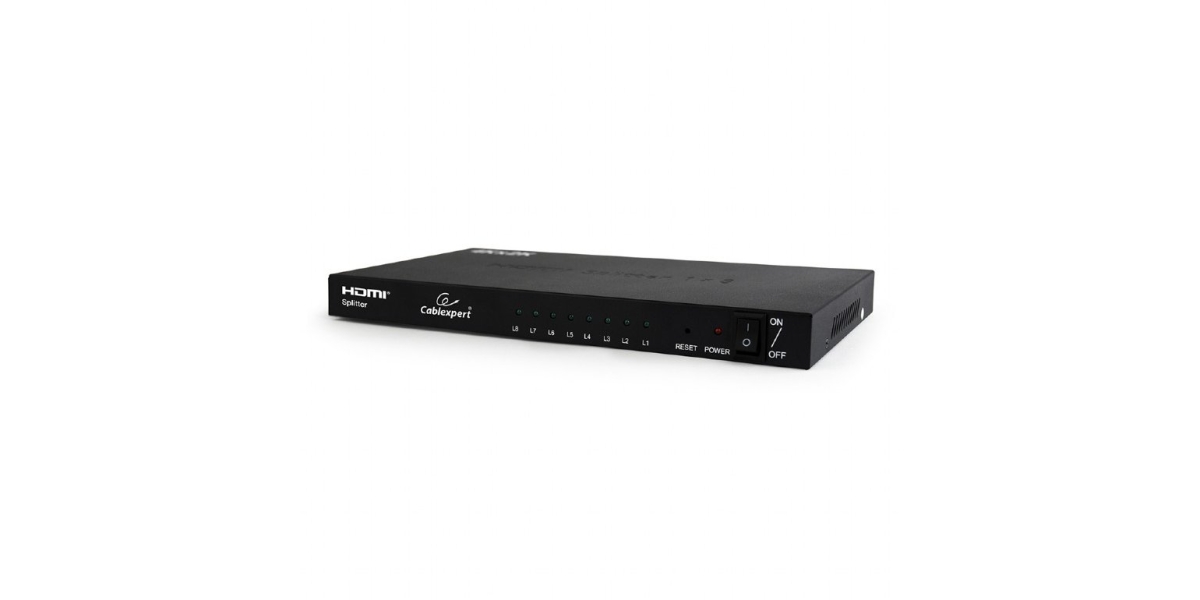 Splitter video Gembird DSP-8PH4-03, HDMI 8 porturi, negru 