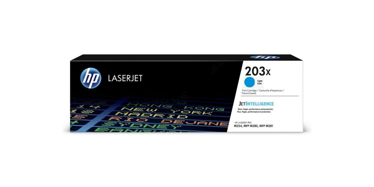 Toner Original HP Cyan, nr.203X, pentru Color LaserJet Pro M254, M280, M281,...