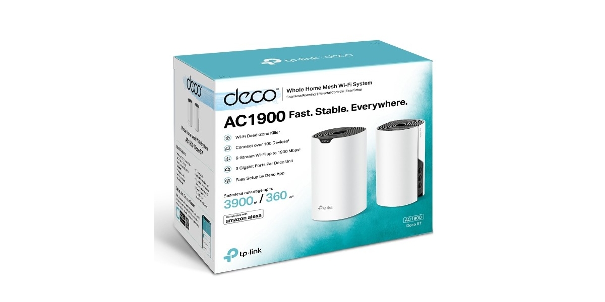 Deco S7 (2-pack) TP-Link - AC1900 Sistem Mesh Wi-Fi 595563