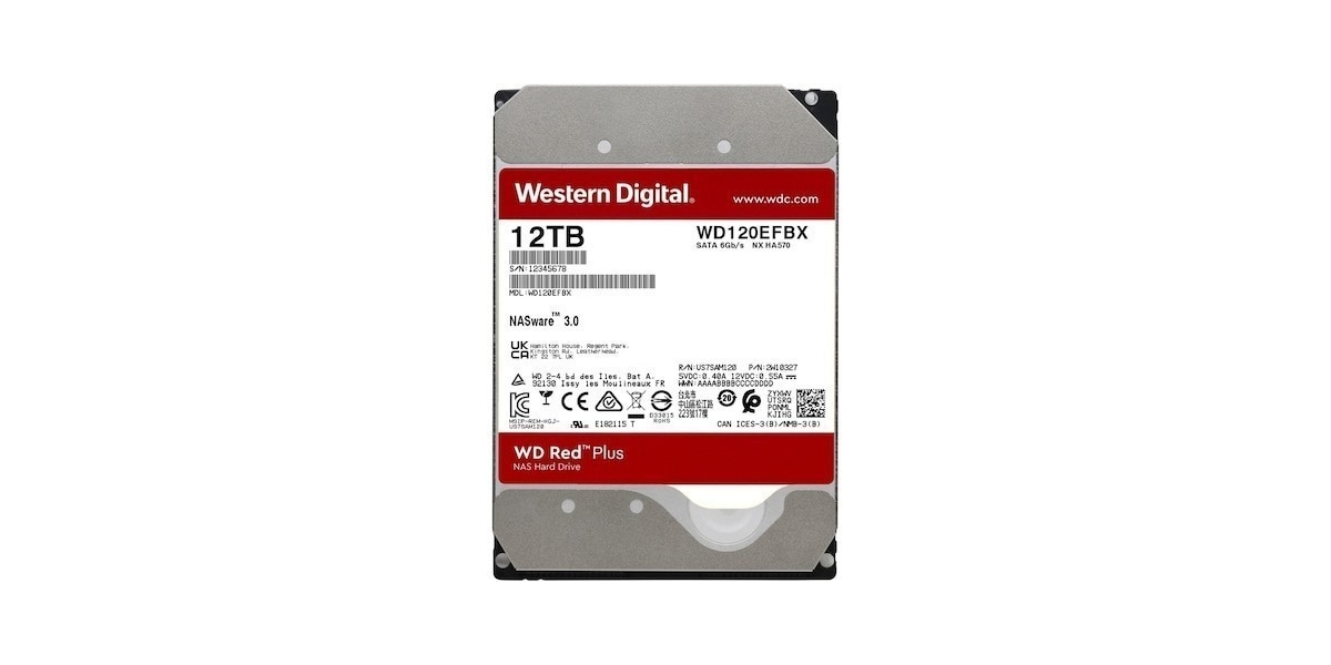 HDD WD Red™ Plus 12TB, 7200RPM, SATA III, 256MB cache (WD120EFBX) 595446