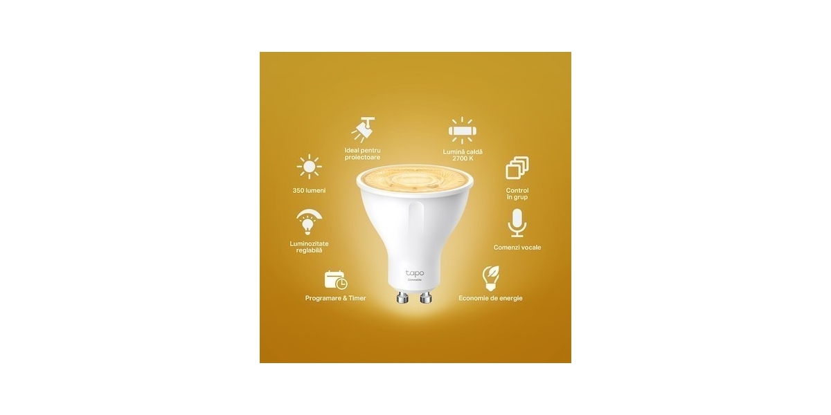 Tapo L610 TP-Link - Bec Led inteligent, 350lm, 2.9W, alb 595566