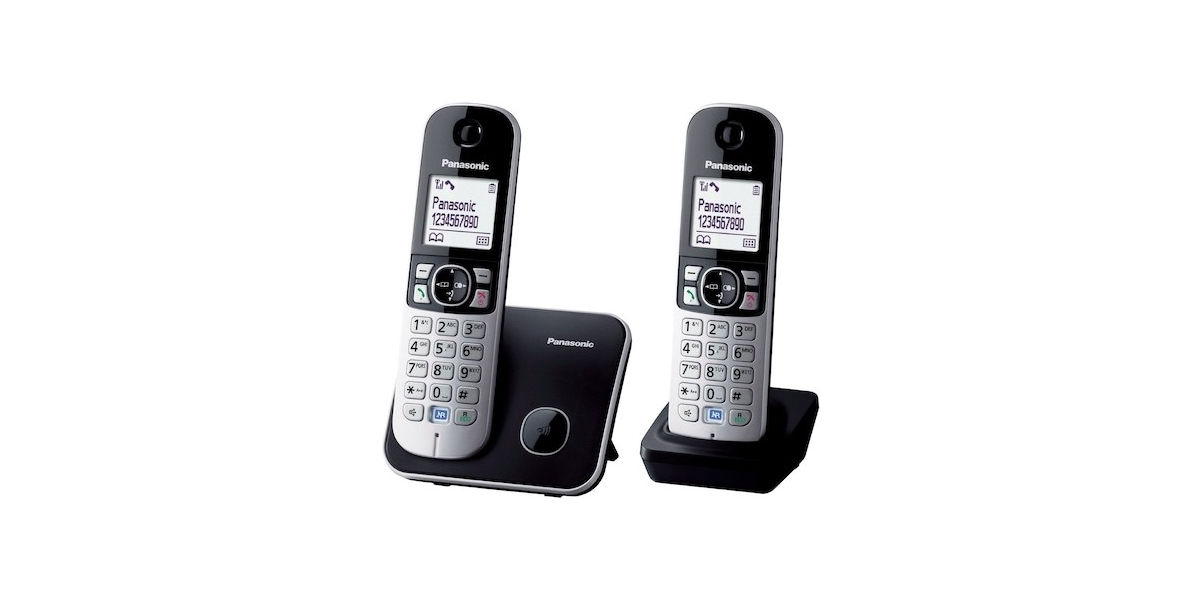 Telefon Panasonic Dect KX-TG6812FXB, 2 receptoare, Caller ID, negru 595487