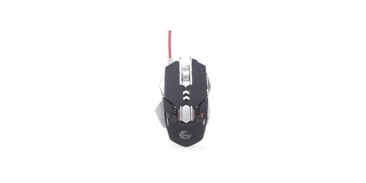 Mouse Gembird Gaming MUSG-05, cu fir, negru / gri 