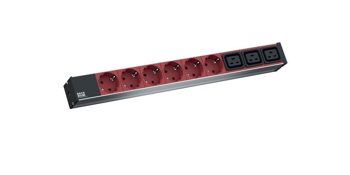 PDU BACHMANN, 1U pt. rack 19 inch, 6 prize IEC | 3 x scoket IEC, intrare IEC,...