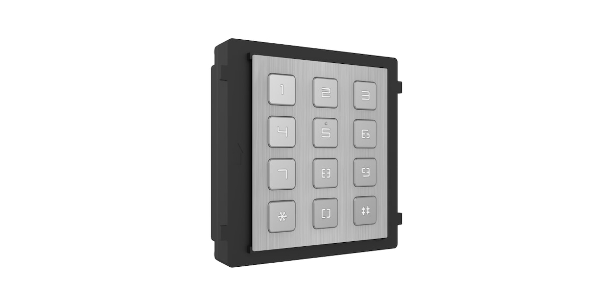 Modul de extensie videointerfon cu tastatura Hikvision DS-KD- KP/S, negru...