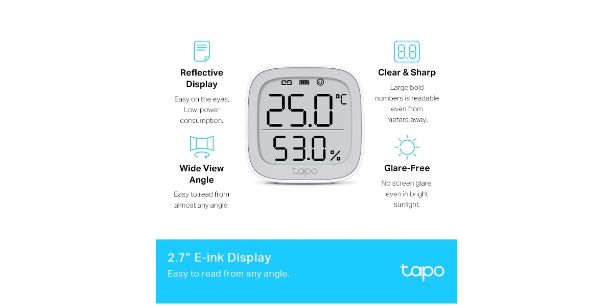 Tapo T315 TP-Link - Senzor Smart de temperatura si umiditate, WiFi, alb...