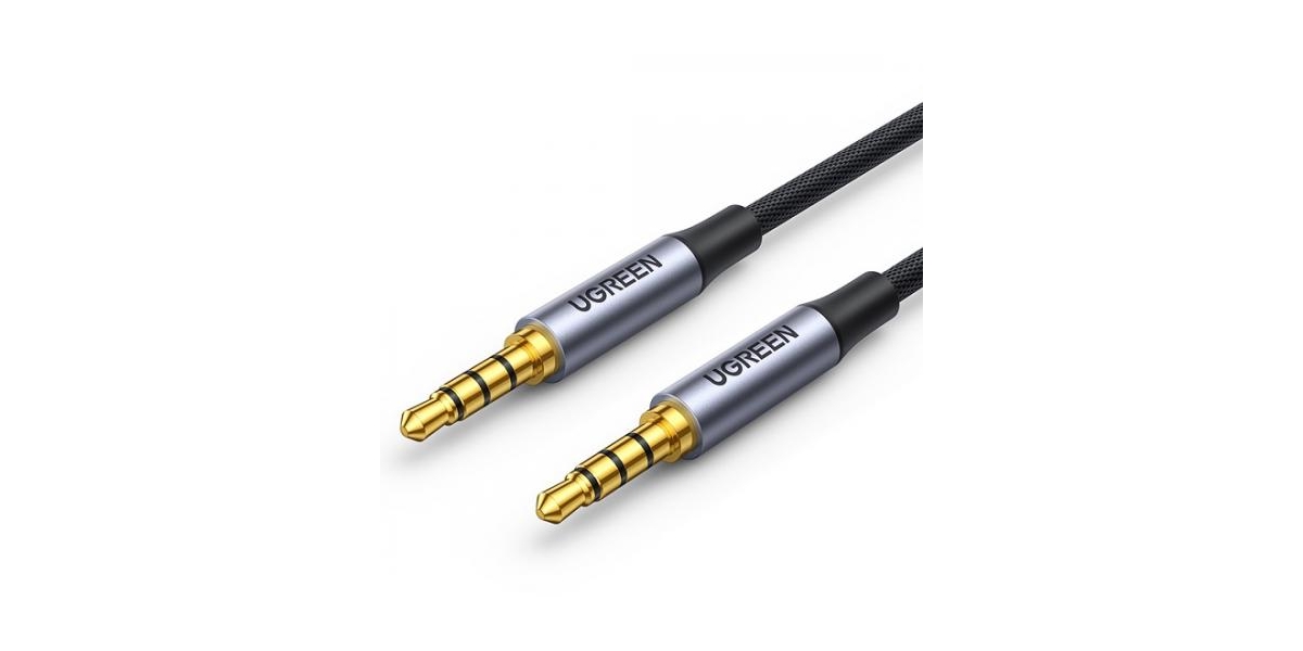 Cablu audio Ugreen AV183, stereo 4-pini (3.5 mm jack T/T), negru 