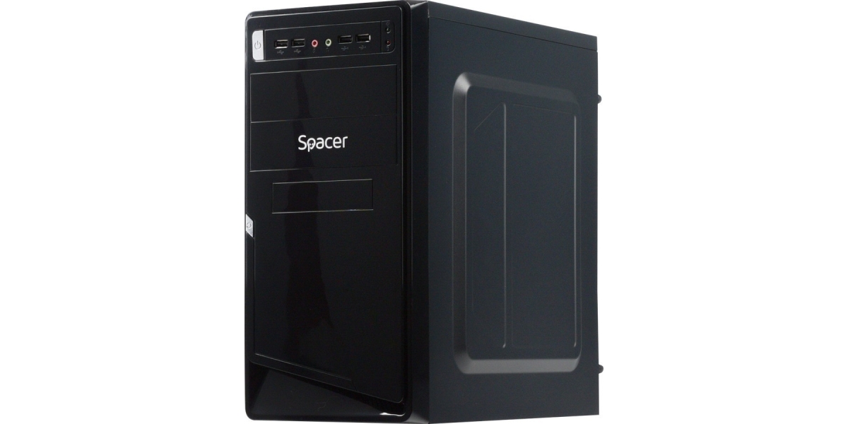 Carcasa Spacer Mini Tower SPC-MOON, mATX, USB 2.0 x 4, Jack 3.5mm x 2 613576