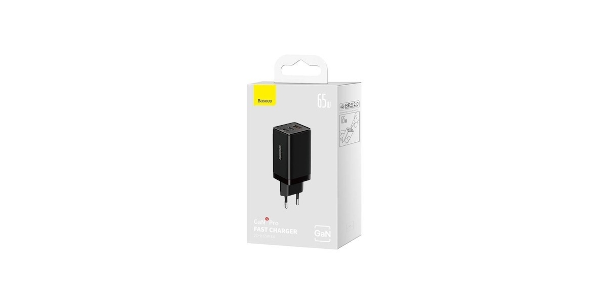 Incarcator de retea Baseus GaN5 Pro CCGP120201, Quick Charge 65W, negru...