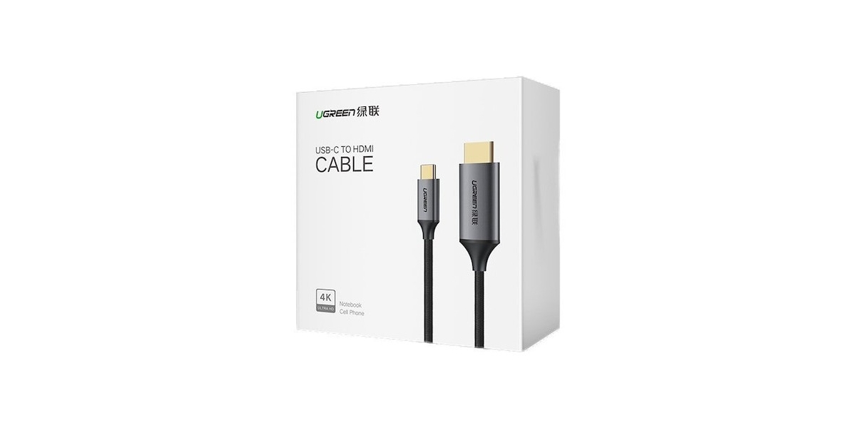 Cablu video Ugreen MM142 USB Type-C (T) la HDMI (T), 1.5m, negru 614657