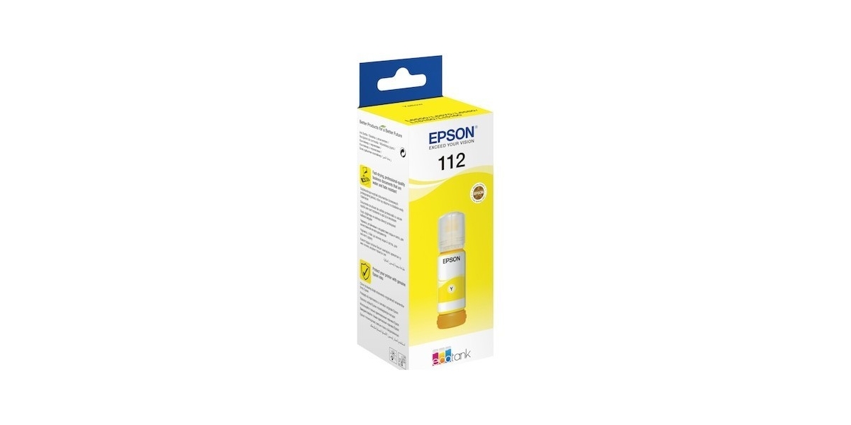 Cartus cerneala Epson 112 Ecotank, galben, capacitate 70ml, pentru L6570 