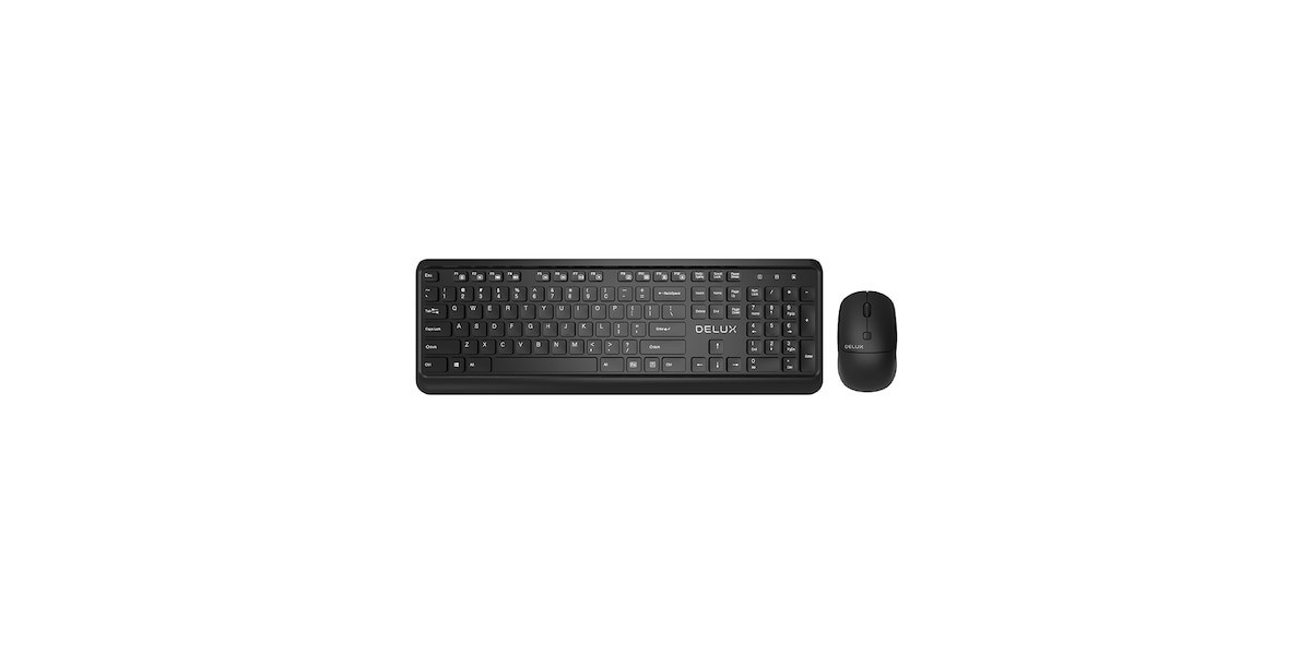 Kit tastatura si mouse Delux KA190 + M320GX, wireless, negru (KA190G) 