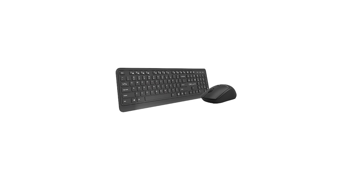 Kit tastatura si mouse Delux KA190 + M320GX, wireless, negru (KA190G) 614144