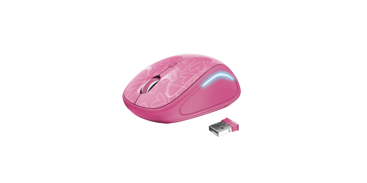 Mouse Trust Yvi FX Wireless, roz (TR-22336) 614163