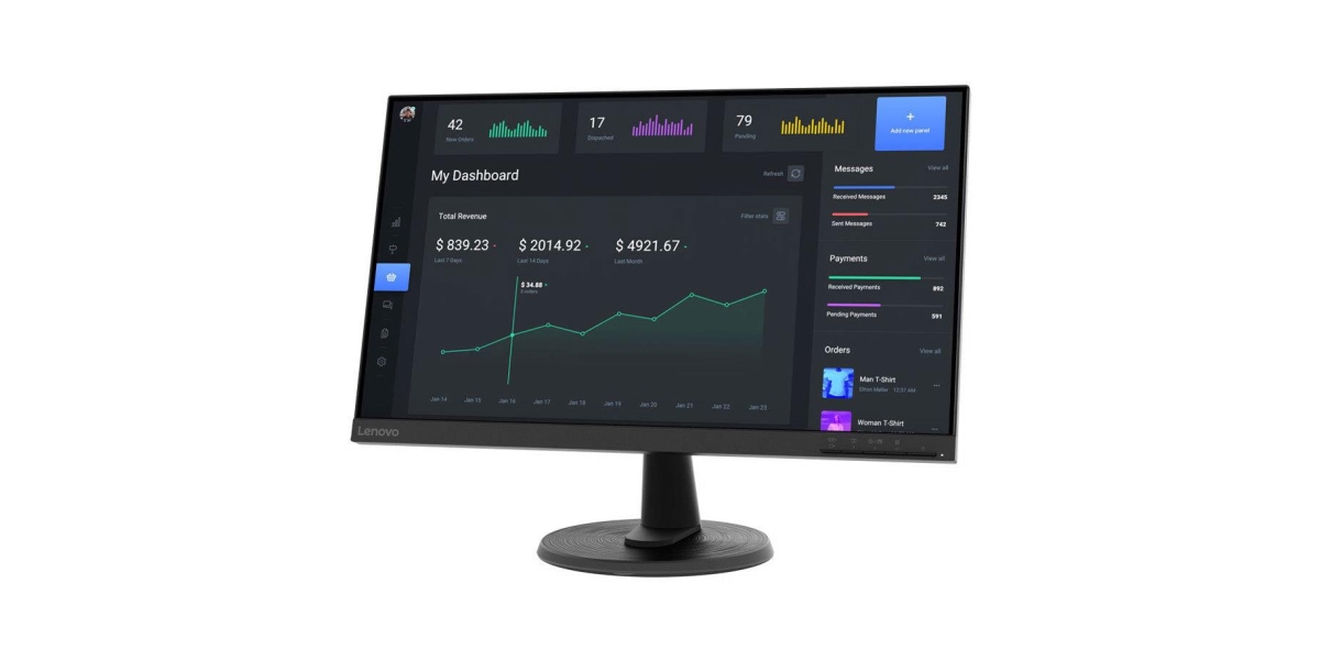 Monitor LED VA Lenovo 23.8" 67A4KAC6EU, Full HD, Negru 