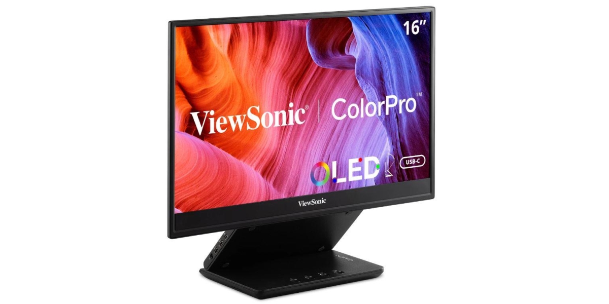 Monitor OLED ViewSonic 16" VP16-OLED, Full HD, HDMI, USB Type-C, Negru 