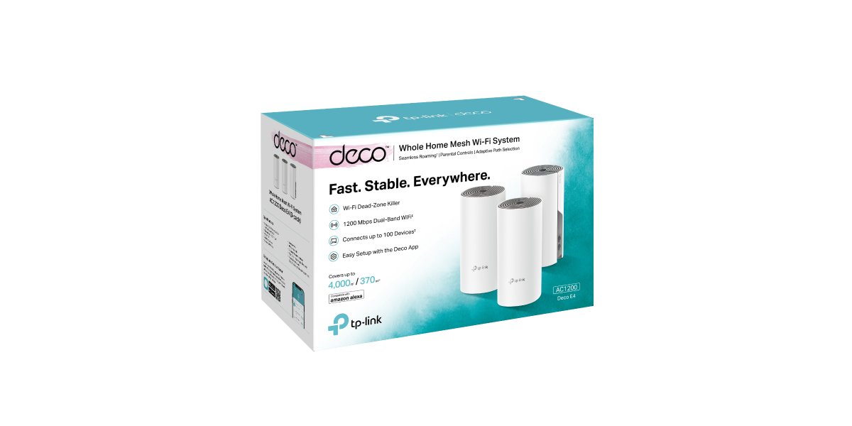 Deco E4 (3-Pack) TP-Link - AC1200 Mesh Wi-Fi 630046