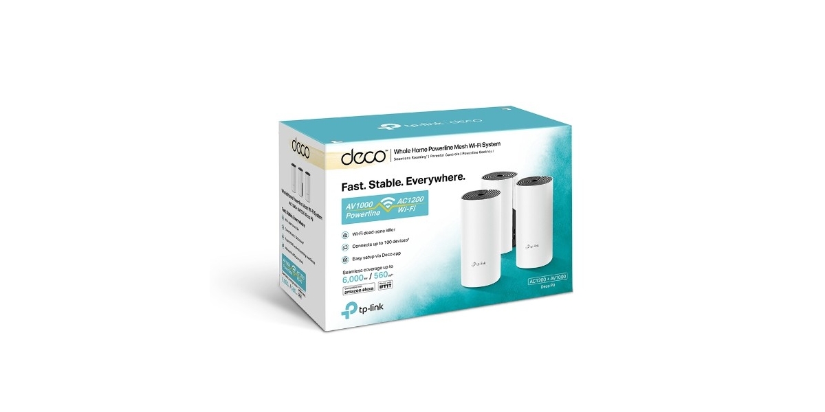 Deco P9 (3-pack) TP-Link AC1200+AV1000 Sistem Mesh Wi-Fi 630030