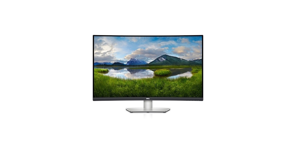 Monitor curbat LED VA Dell 31.5" S3221QSA, UHD 4K, Display Port, Argintiu 