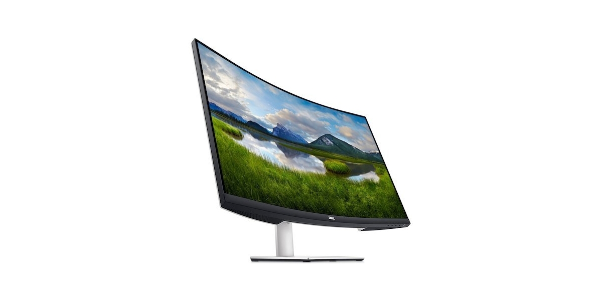 Monitor curbat LED VA Dell 31.5" S3221QSA, UHD 4K, Display Port, Argintiu...