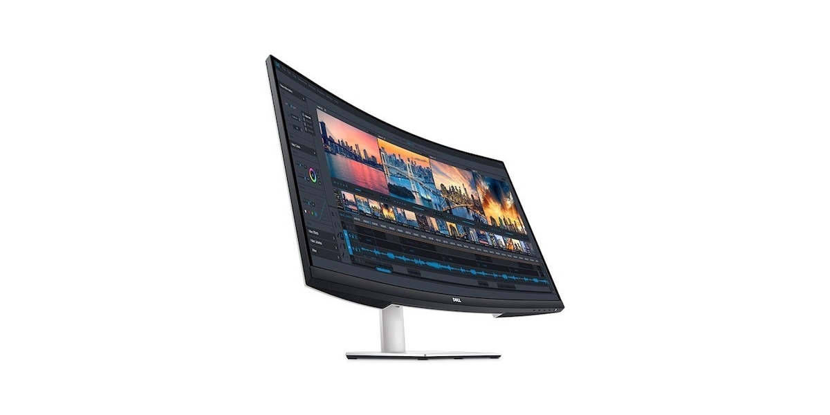 Monitor curbat LED VA Dell 31.5" S3221QSA, UHD 4K, Display Port, Argintiu...