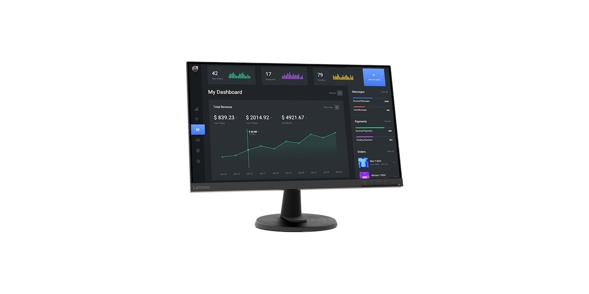 Monitor LED VA Lenovo 23.8" 67A4KAC6EU, Full HD, Negru 634159