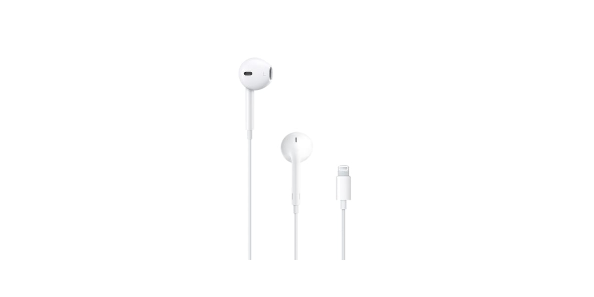 Casti Apple Earpods PHT14845, Lightning, Microfon pe fir, Alb 