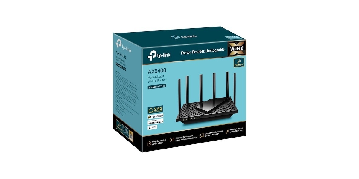 Router wireless TP-Link Archer AX72 Pro, AX5400, Wi-Fi 6, Dual-Band 638599