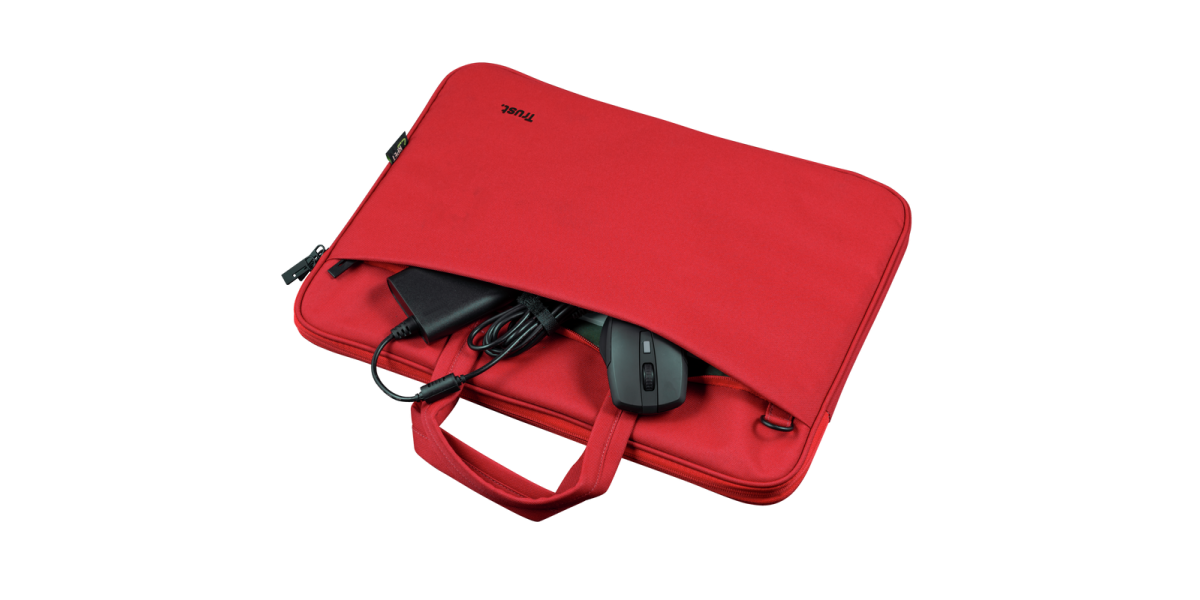 Geanta laptop Trust Bologna Bag ECO TR-24449, 16", poliester, Rosu 651902