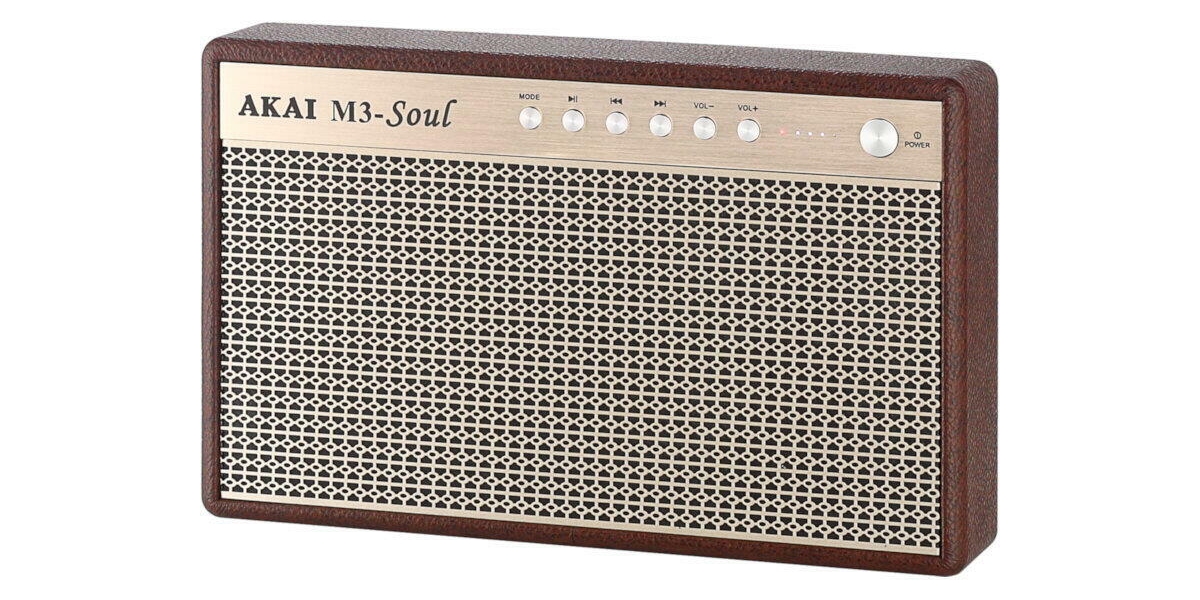 Boxa portabila Akai M3 SOUL, retro, 20 W RMS, Bluetooth, bej 652426