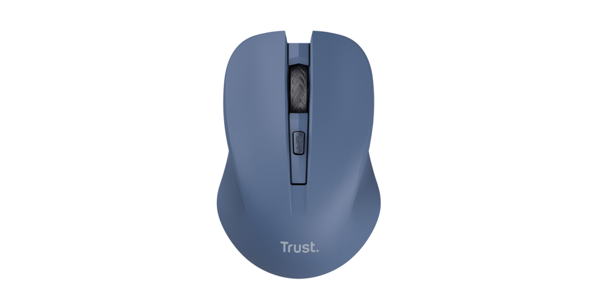 Mouse Trust Mydo Wireless, interfata USB, 1800 dpi, albastru (TR-25041) 