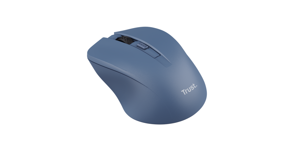 Mouse Trust Mydo Wireless, interfata USB, 1800 dpi, albastru (TR-25041)...