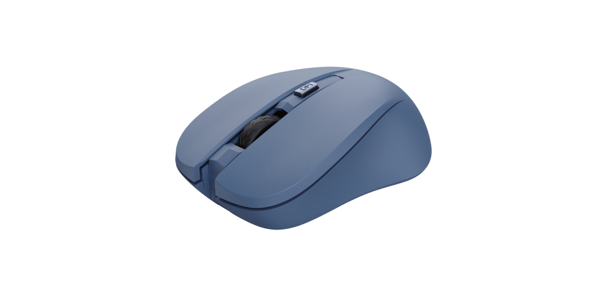 Mouse Trust Mydo Wireless, interfata USB, 1800 dpi, albastru (TR-25041)...