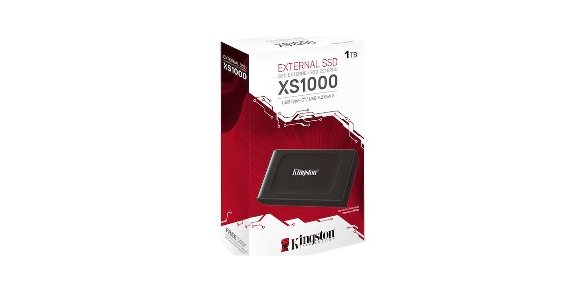 SSD extern portabil Kingston XS1000, 1TB, USB 3.2, Negru (SXS1000/1000G)...