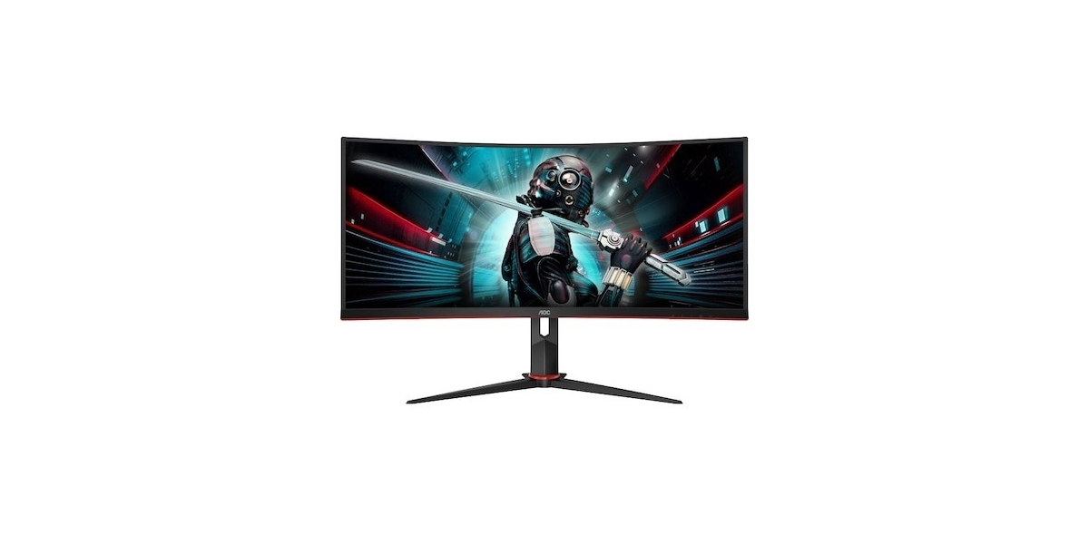 Monitor gaming curbat LED VA AOC CU34G2X/BK, 34", UWQHD, 1ms, negru 