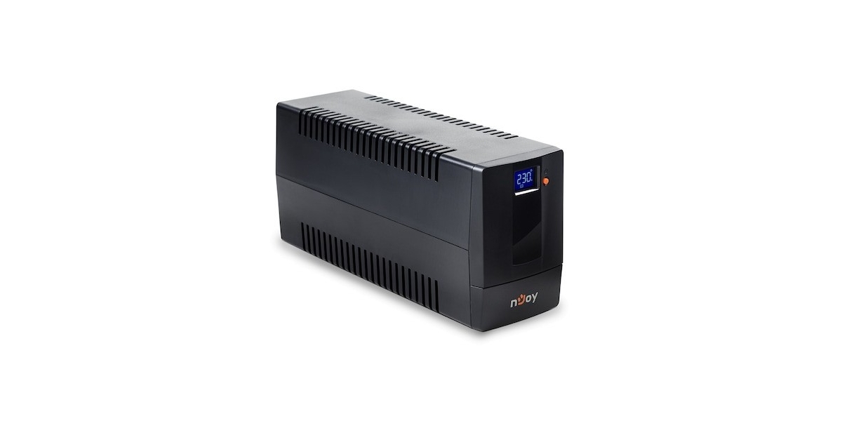 UPS nJoy Horus Plus 600, 600VA/360W, LCD cu ecran tactil, Management, Negru...