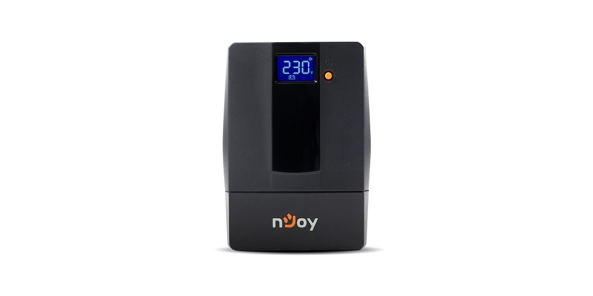 UPS nJoy Horus Plus 600, 600VA/360W, LCD cu ecran tactil, Management, Negru...