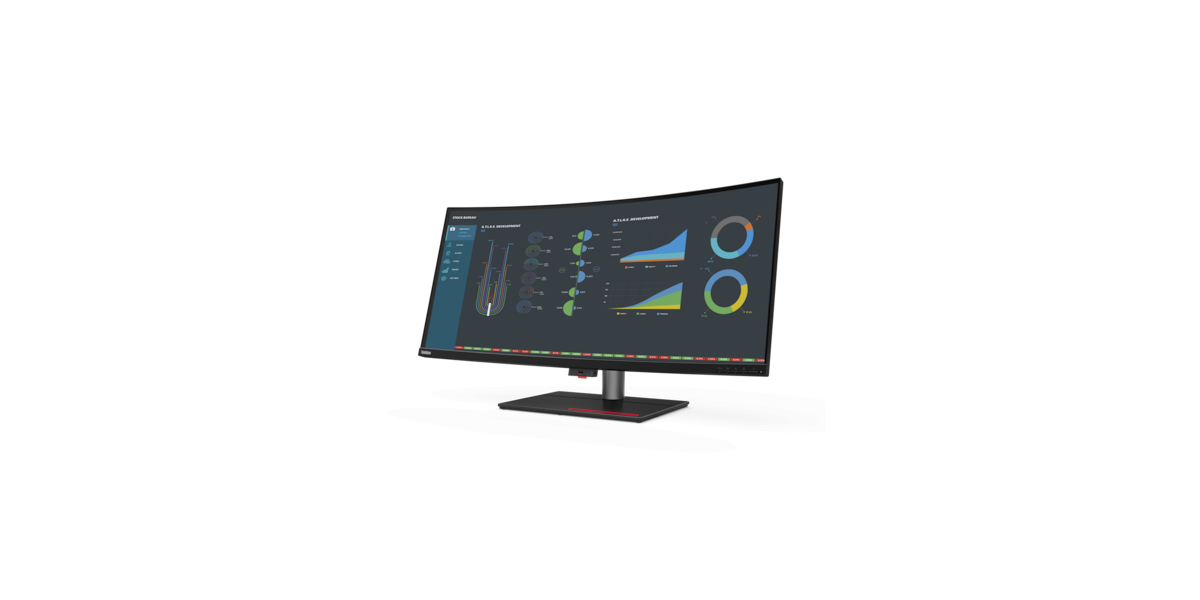 Monitor LED IPS curbat Lenovo ThinkVision P40w-20, 39.7, UHD, 4 ms, negru...