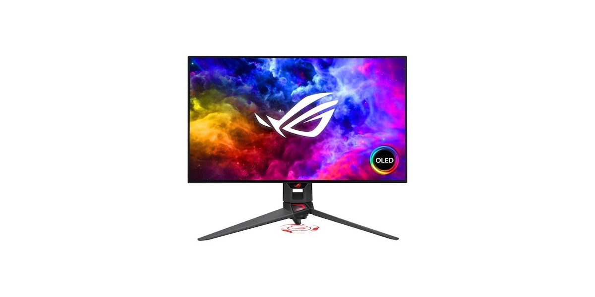 Monitor gaming LED IPS Asus ROG PG27AQDM, 26.5", Full HD, 1 ms, G-Sync, Negru 