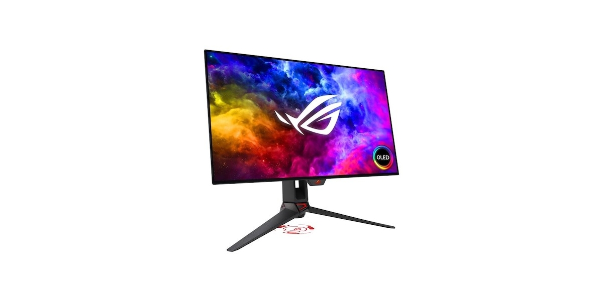 Monitor gaming LED IPS Asus ROG PG27AQDM, 26.5", Full HD, 1 ms, G-Sync, Negru...