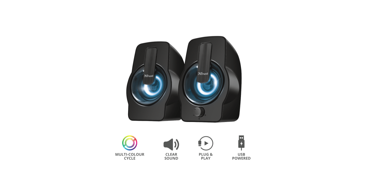 Boxe PC Trust Gemi RGB 2.0, negru 22948 