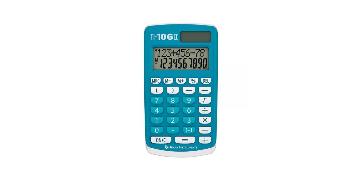 Calculator de birou Texas Instruments TI-106 II, albastru TI000275 