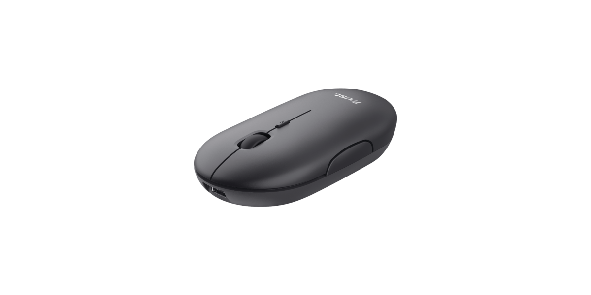 Mouse Wireless Trust Puck, 2.4GHz si Bluetooth, negru 24059 