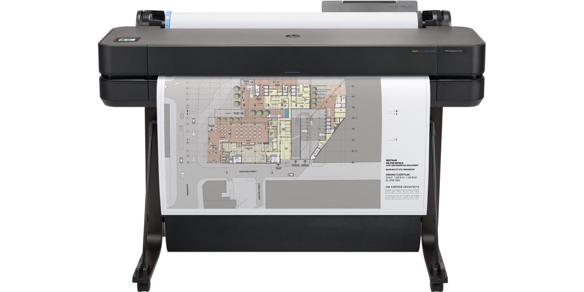 Plotter inkjet Color HP DesignJet T630, A0, Wireless, Duplex, Negru 5HB11A...