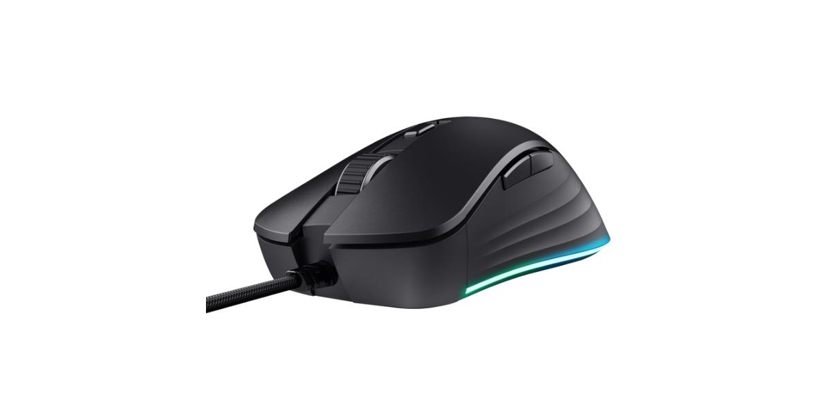 Mouse Optic Gaming Trust TR-24890 YBAR+, 25600 DPI, Negru 694482