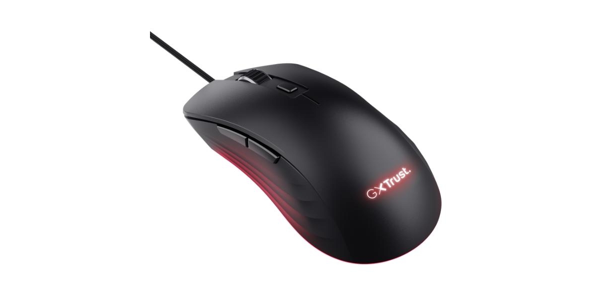 Mouse Optic Gaming Trust TR-24890 YBAR+, 25600 DPI, Negru 694483