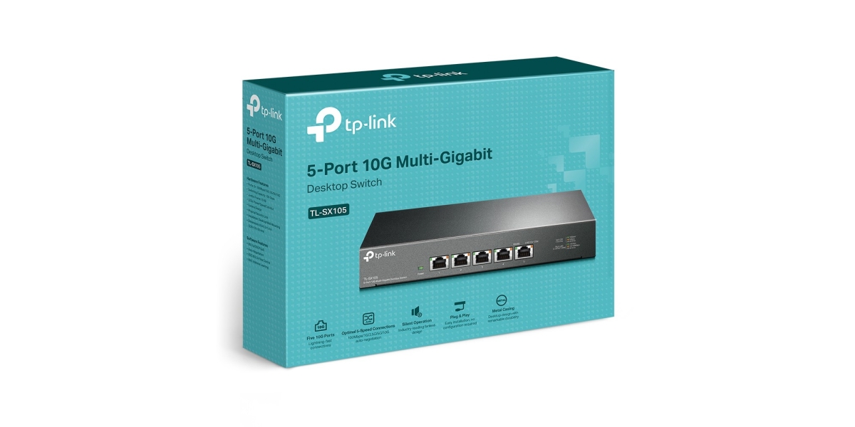 Switch TP-Link TL-SX105, 5 porturi 10G, Desktop, metal 700937