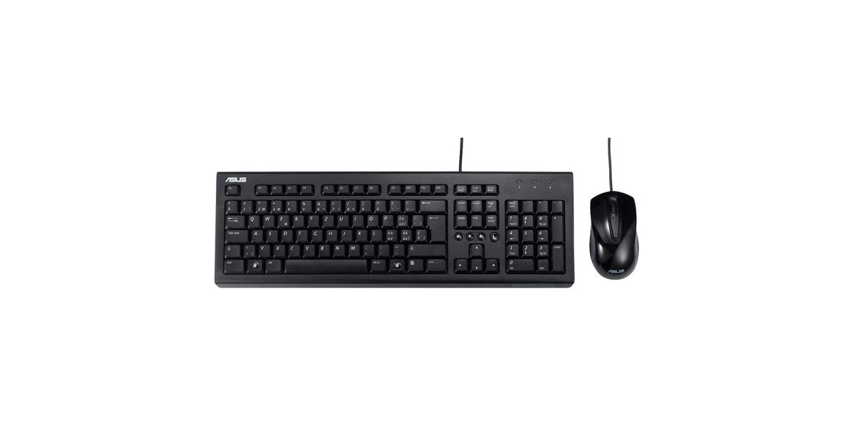 Kit Tastatura + Mouse Asus U2000, Negru 