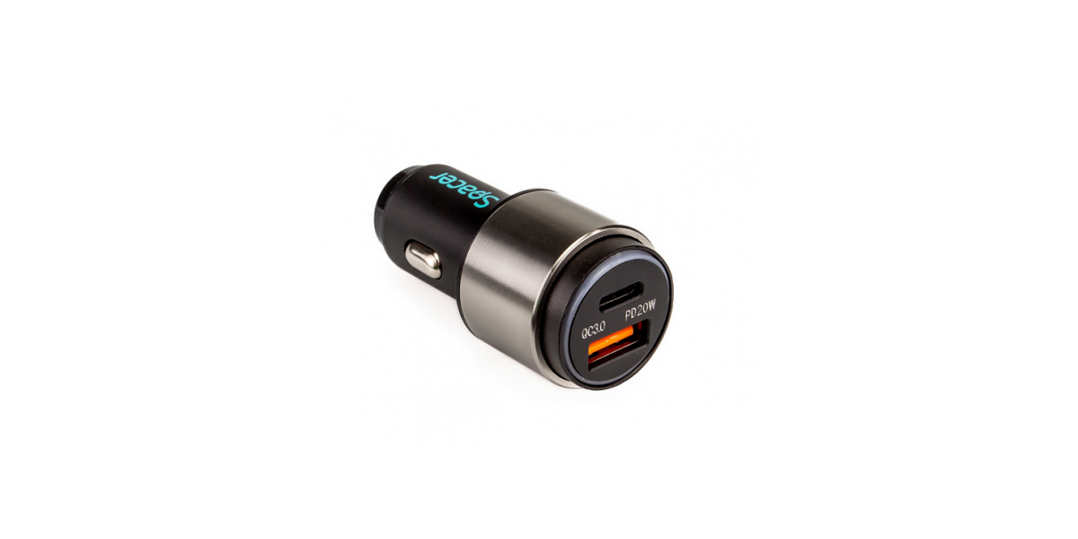 Alimentator auto Spacer SPCC-DUOQ-38W, Quick Charge, negru 